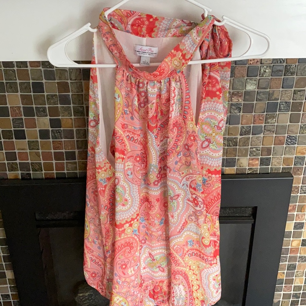 Paisley Print TankTop Neck Tie NYC